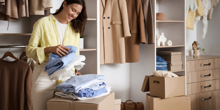 como embalar ropa para mudanza